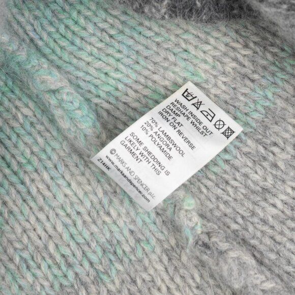 Marks & Spencer Ombre Turtleneck Sweater – Mint/Cream/Gray  Women’s US 6 (UK 10) - Picture 11 of 12